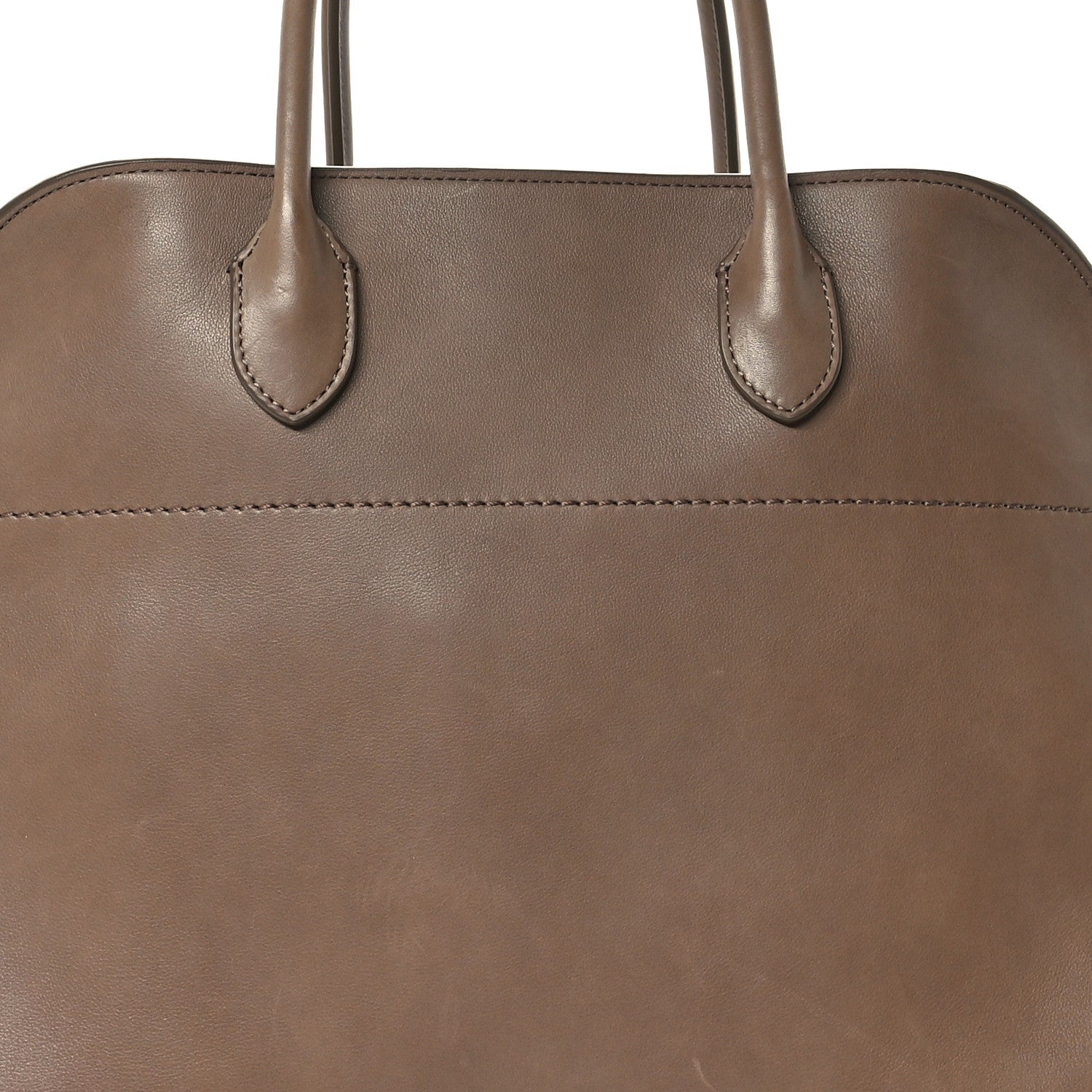 The Row Polished Saddle Calfskin Soft Margaux 15 Mouse Grey 7 of 11