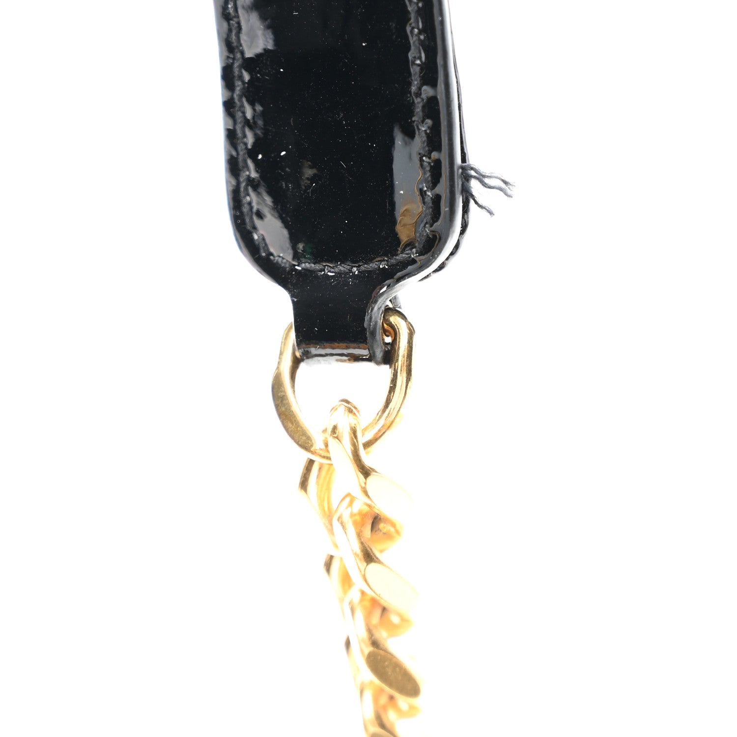 Saint Laurent Patent Calfskin Matelasse Monogram Small Vicky Chain Bag Black 11 of 11