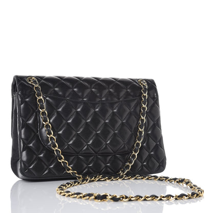 Chanel Lambskin Quilted Jumbo Double Flap Black 1 of 21
