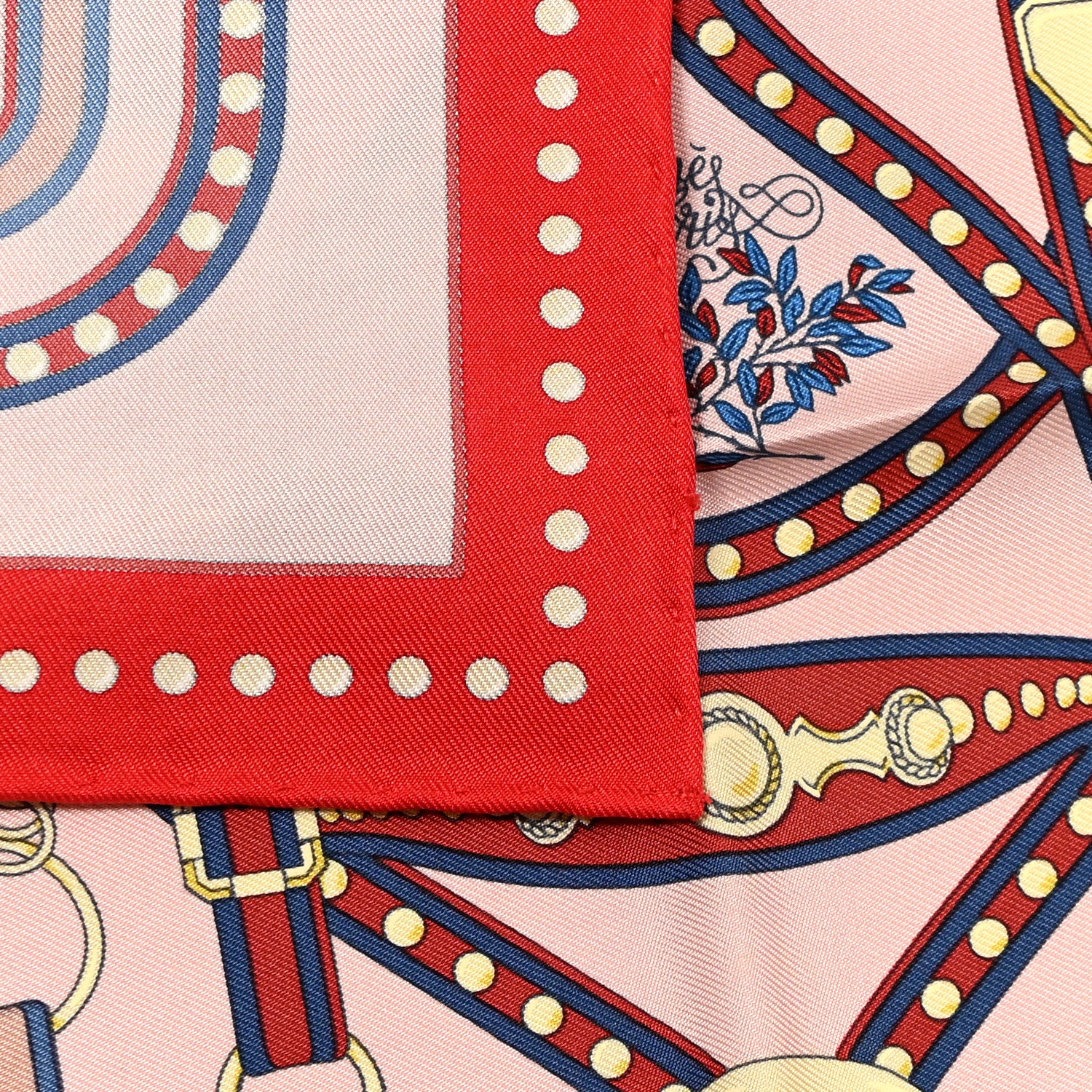 Hermes Silk Carre Grand Tralala Scarf 45 Rouge Rose Poudre Vert 5 of 5
