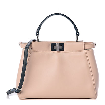 Fendi Nappa Colorblock Mini Peekaboo Iconic Satchel Soap Amazzonia Opal 1 of 19