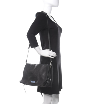 Prada Glace Calf Etiquette Flap Black Astrale 2 of 11