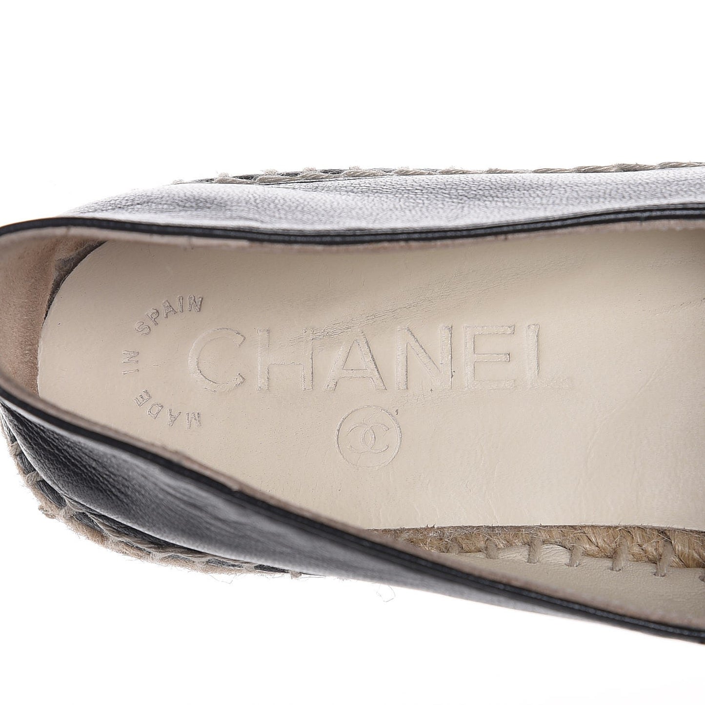 Lambskin CC Espadrilles 35 Black