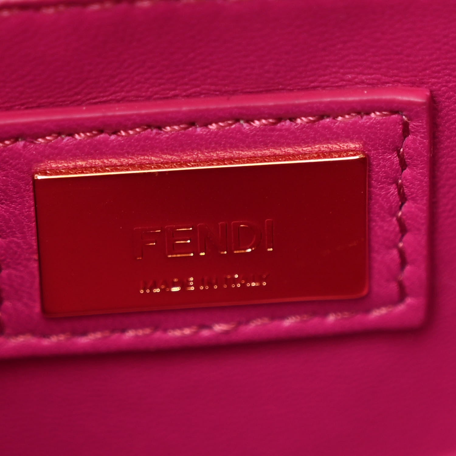 Fendi Nappa Mini Peekaboo Iconic Satchel Magenta 7 of 11