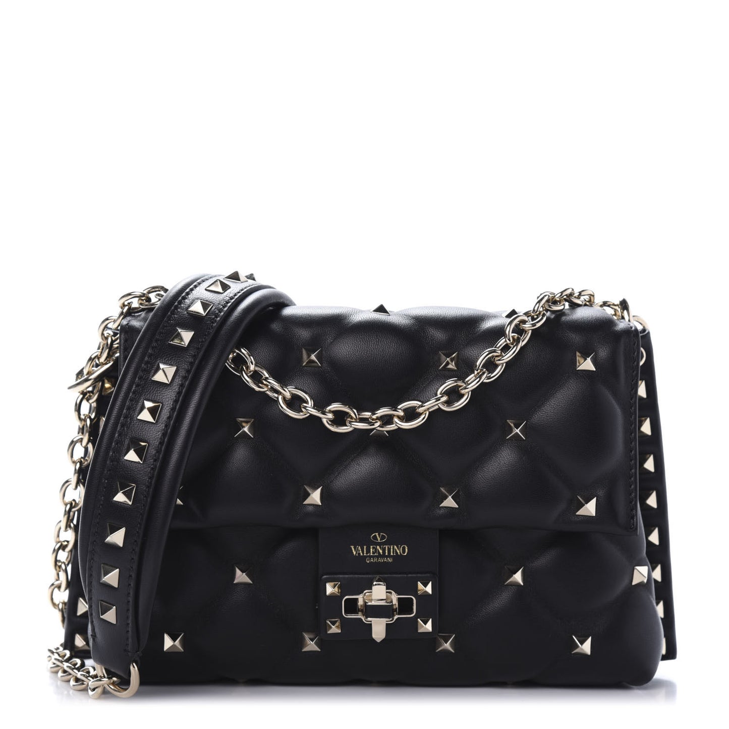 Nappa Small Candystud Crossbody Black