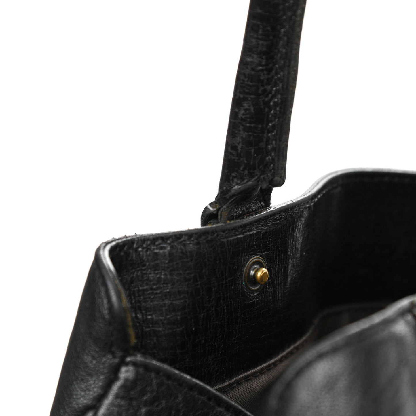 Distressed Lambskin Large Bag De Jour Tote Black