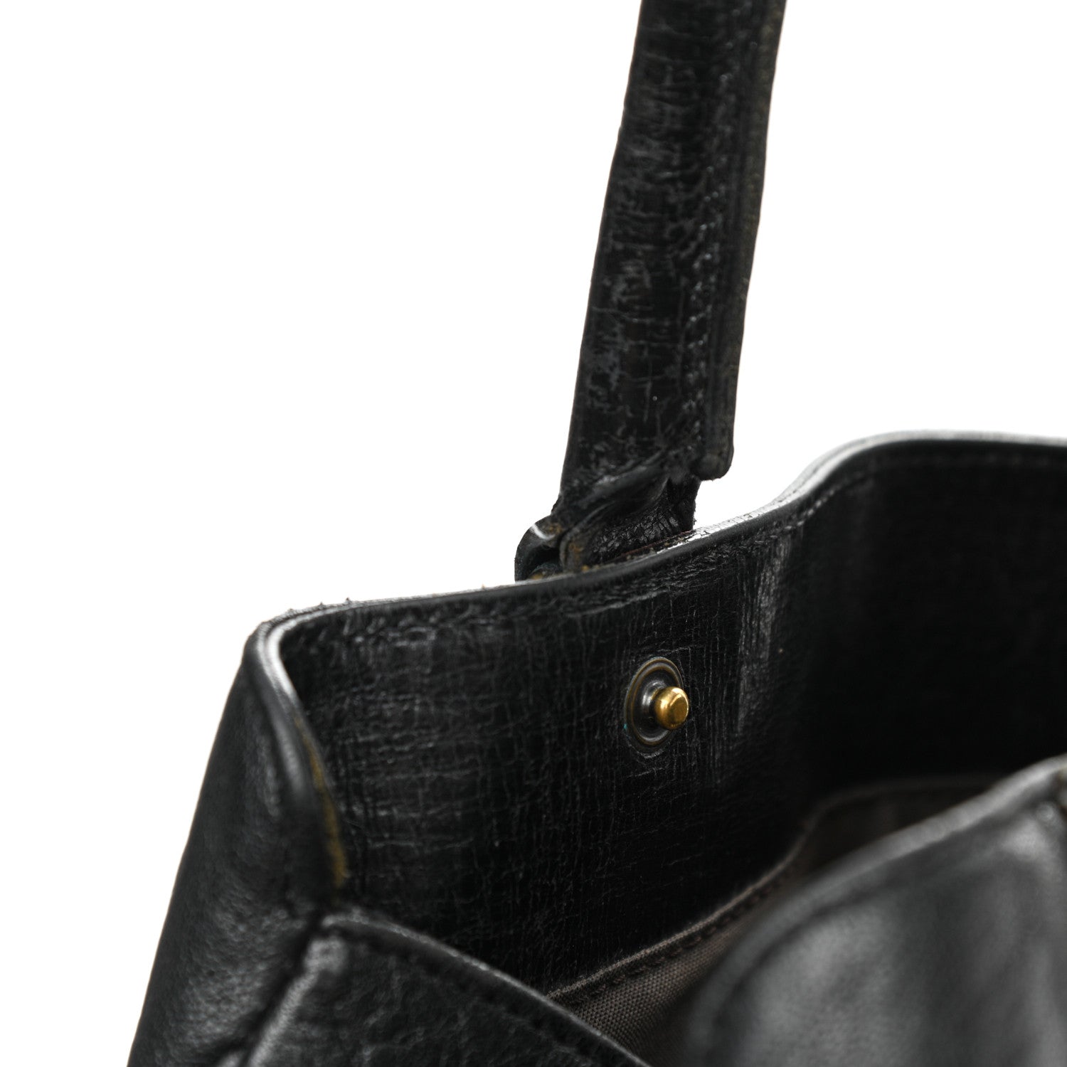 Fendi Distressed Lambskin Large Bag De Jour Tote Black 14 of 24