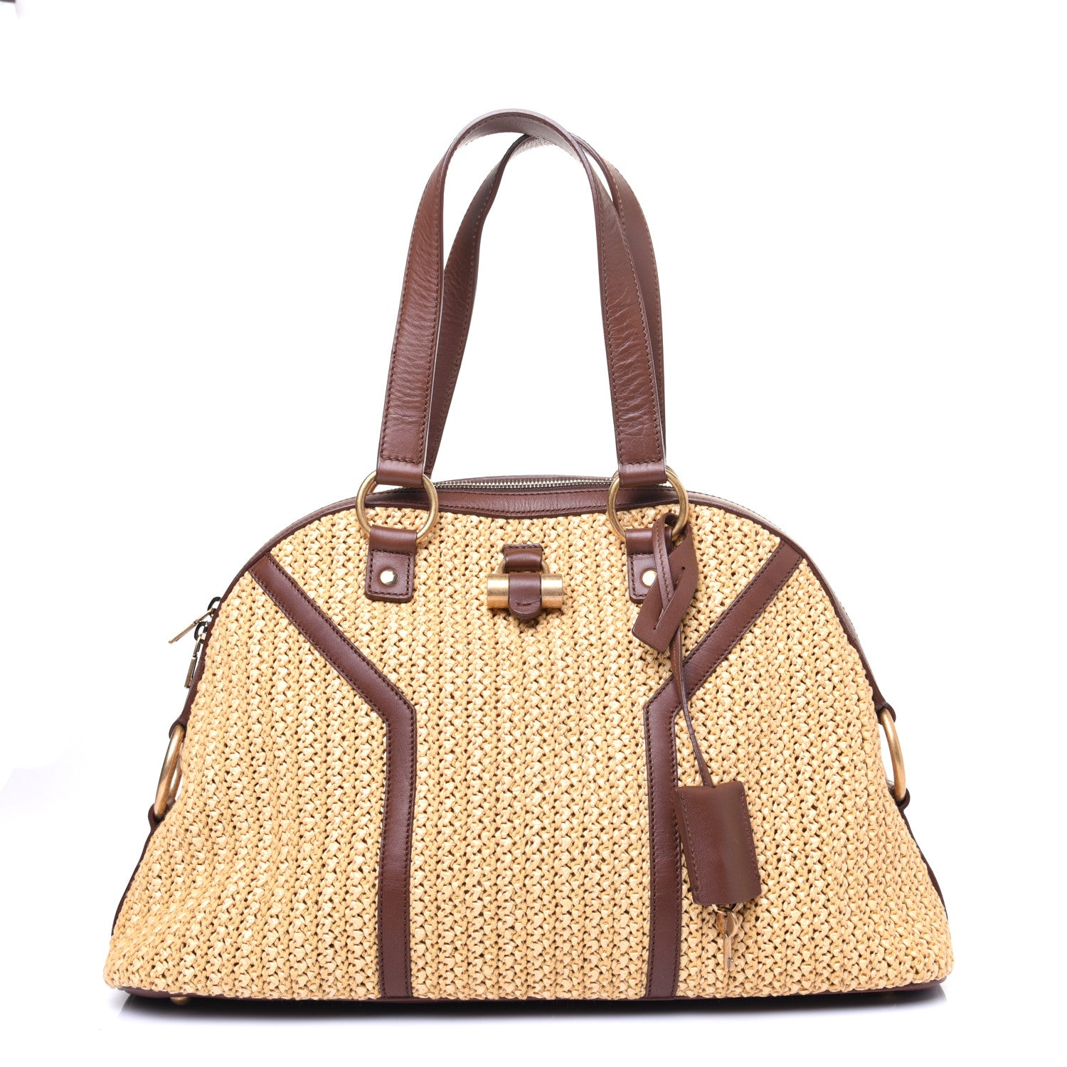 Saint Laurent Raffia Large Muse Brown 1 of 14