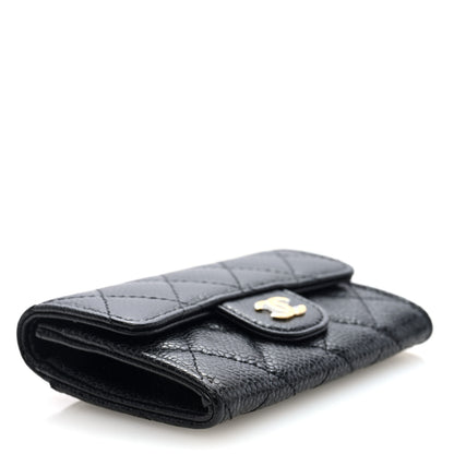Chanel Caviar Quilted Flap Card Holder Wallet Black 4 of 7