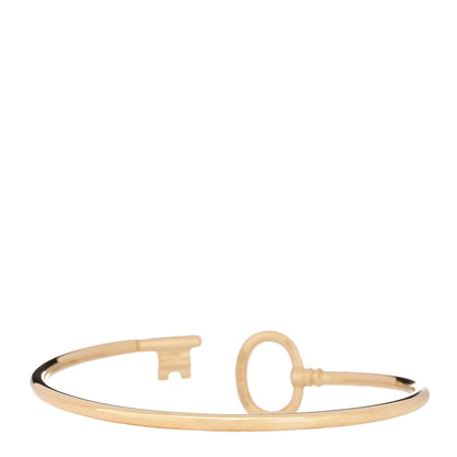 Tiffany 18K Yellow Gold Diamond Keys Wire Bracelet 2 of 4