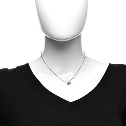 Hermes Palladium Mini Pop H Pendant Necklace Marron Glace 2 of 4