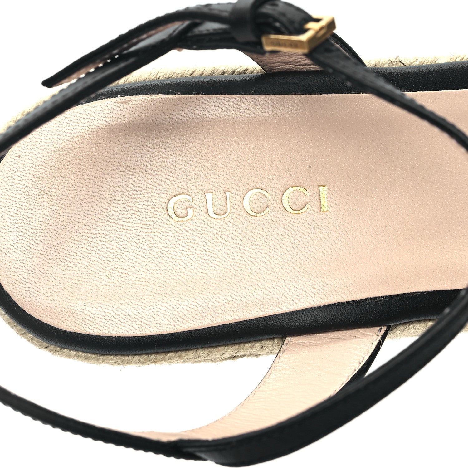 Gucci Galassia Aitana Espadrille 10/95mm Wedge Sandals 36 Black 7 of 10