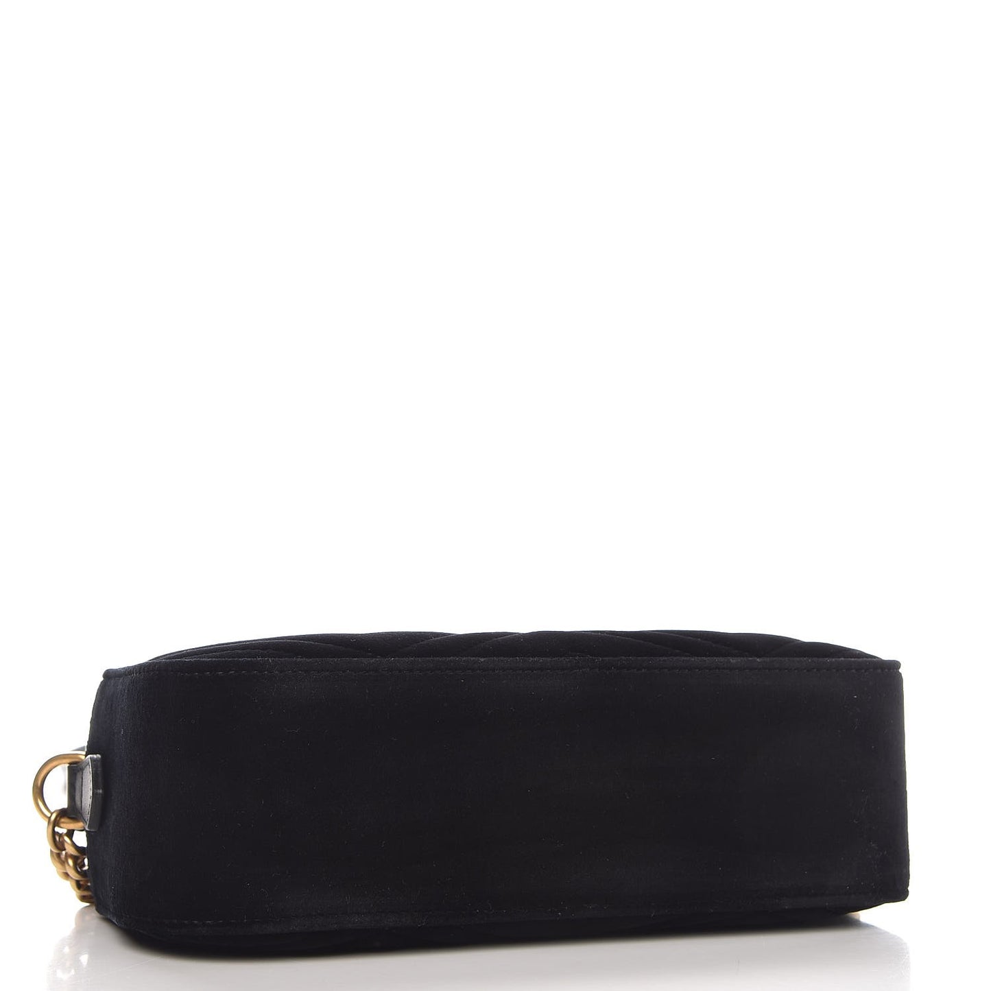 Velvet Matelasse Small GG Marmont Chain Shoulder Bag Black