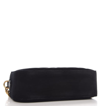 Gucci Velvet Matelasse Small GG Marmont Chain Shoulder Bag Black 4 of 7