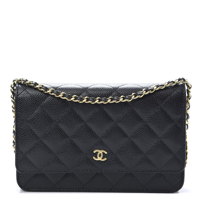 Chanel Caviar Quilted Wallet On Chain WOC Black 1 of 11
