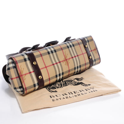 Burberry Haymarket Check Buckle Satchel 4 of 9