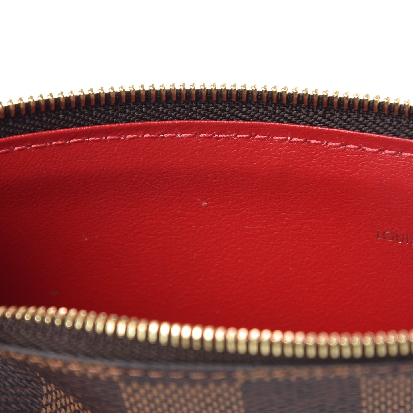 Damier Ebene Felicie Chain Wallet Zippered Insert