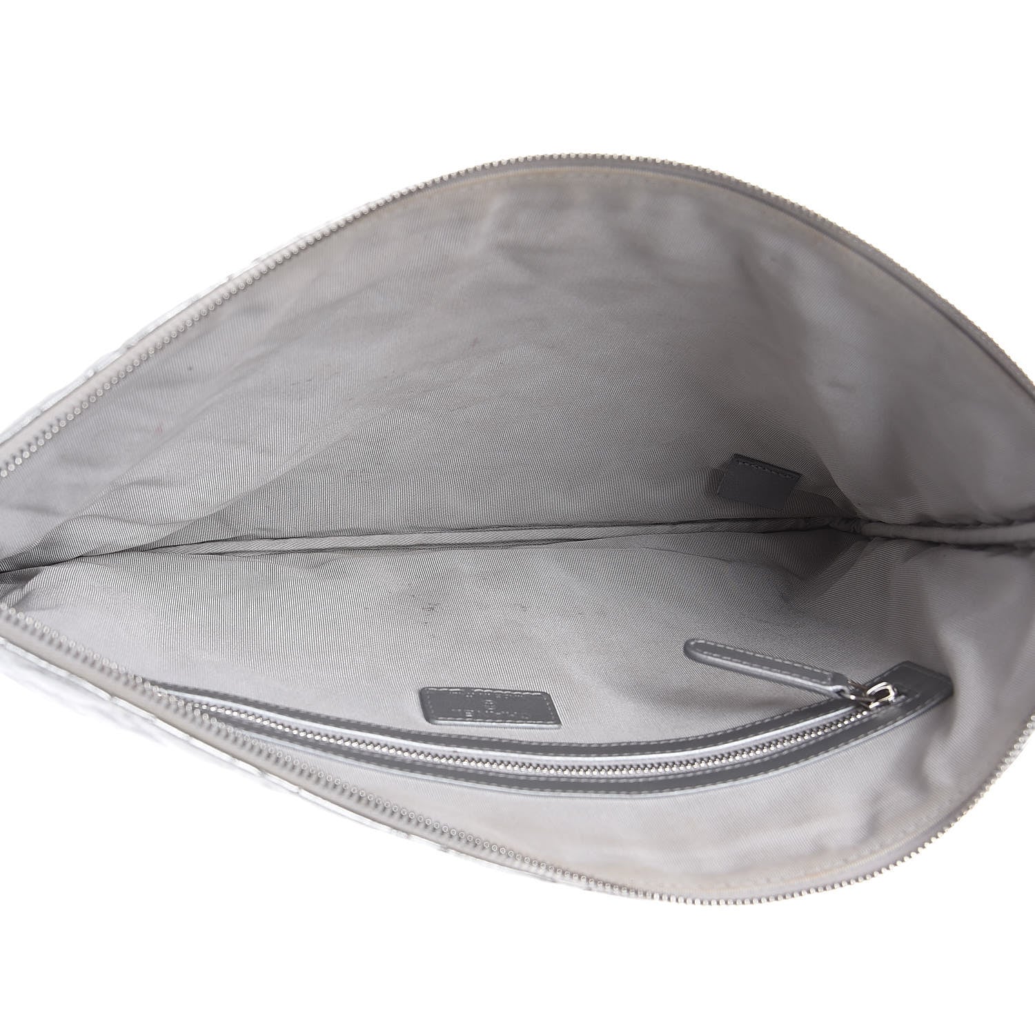 Chanel Metallic Calfskin Quilted Large Cosmo Cosmetic Case Silver 5 of 13