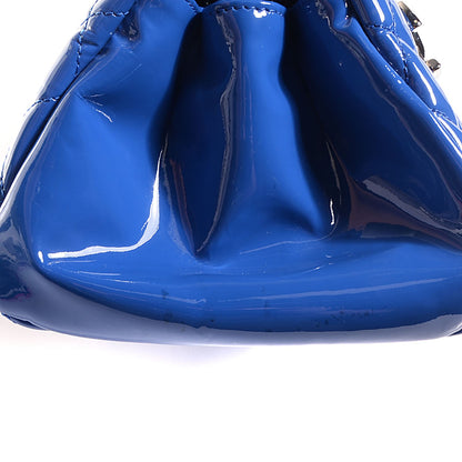 Chanel Patent Quilted Medium Just Mademoiselle Blue 8 of 9