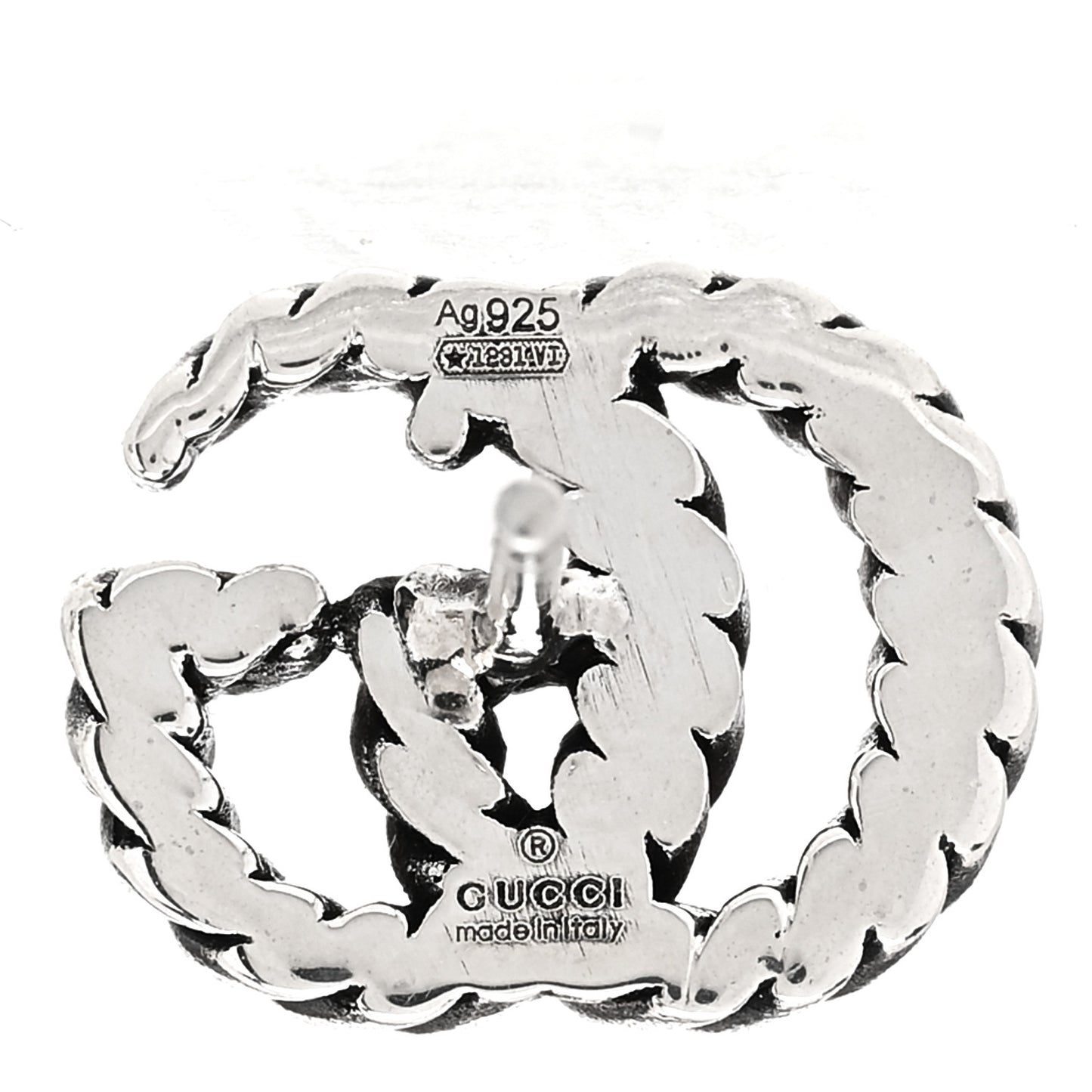 Sterling Silver Torchon Double G Earrings