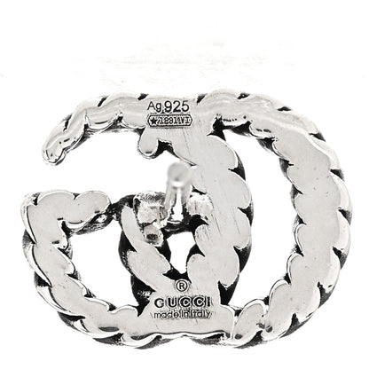 Gucci Sterling Silver Torchon Double G Earrings 4 of 5