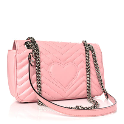 Gucci Calfskin Matelasse Small GG Marmont Shoulder Bag Wild Rose 3 of 11