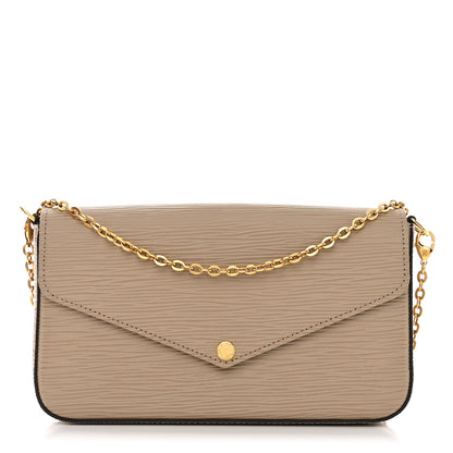 Louis Vuitton Epi Felicie Pochette Chain Wallet Galet 3 of 15