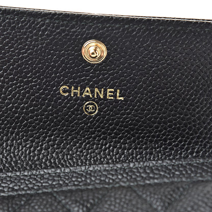 Chanel Caviar Quilted Boy Flap Card Holder Black 6 of 9