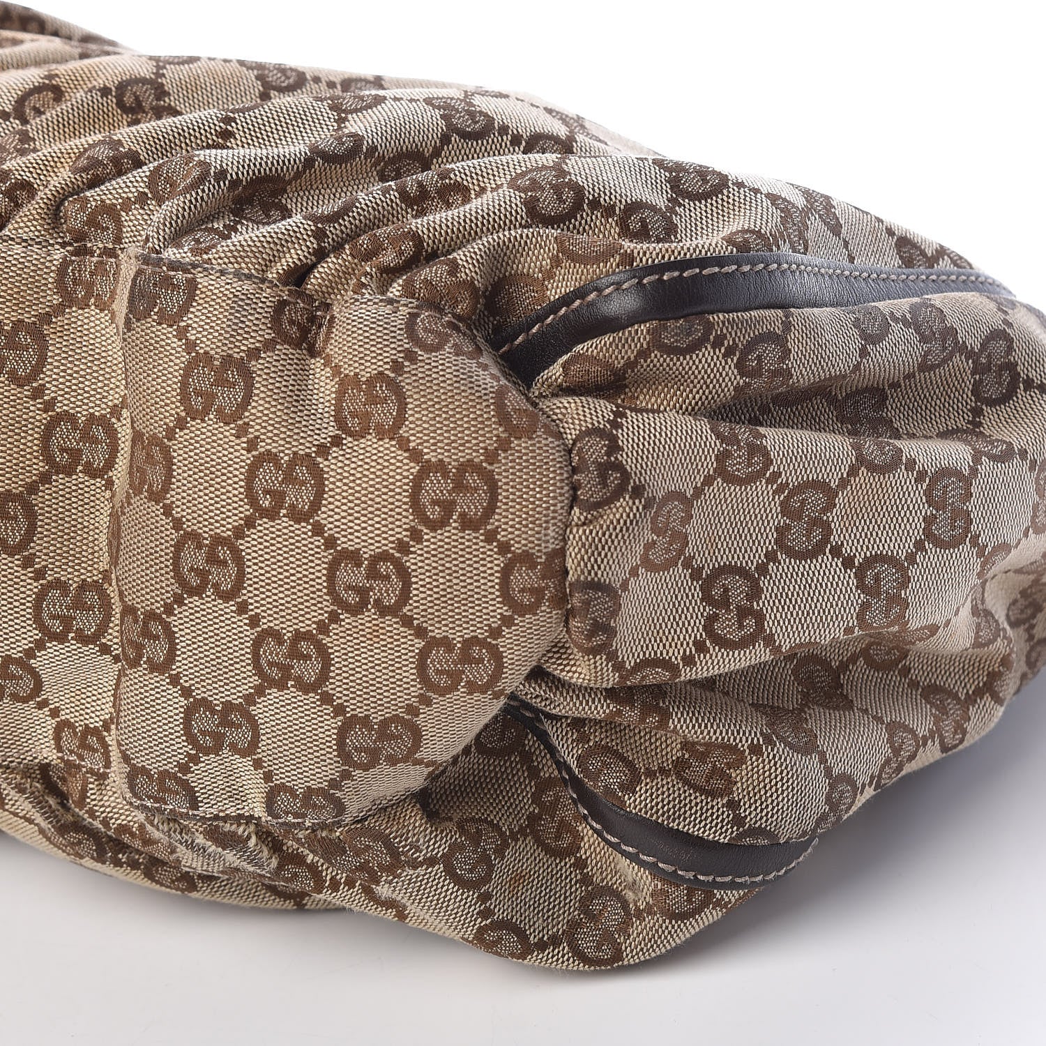 Gucci Monogram Large D Gold Hobo Dark Brown 10 of 14