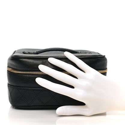 Chanel Lambskin Vanity Cosmetic Case Black 2 of 13