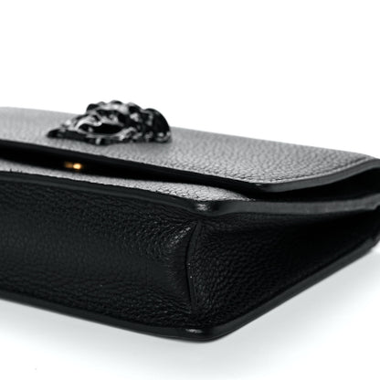 Versace Grained Calfskin Palazzo Chain Evening Bag Black 9 of 11