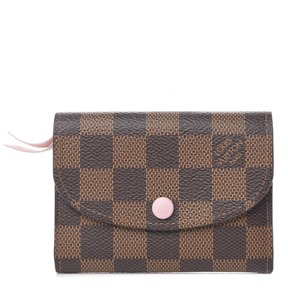 Louis Vuitton Damier Ebene Rosalie Coin Purse Rose Ballerine 1 of 8