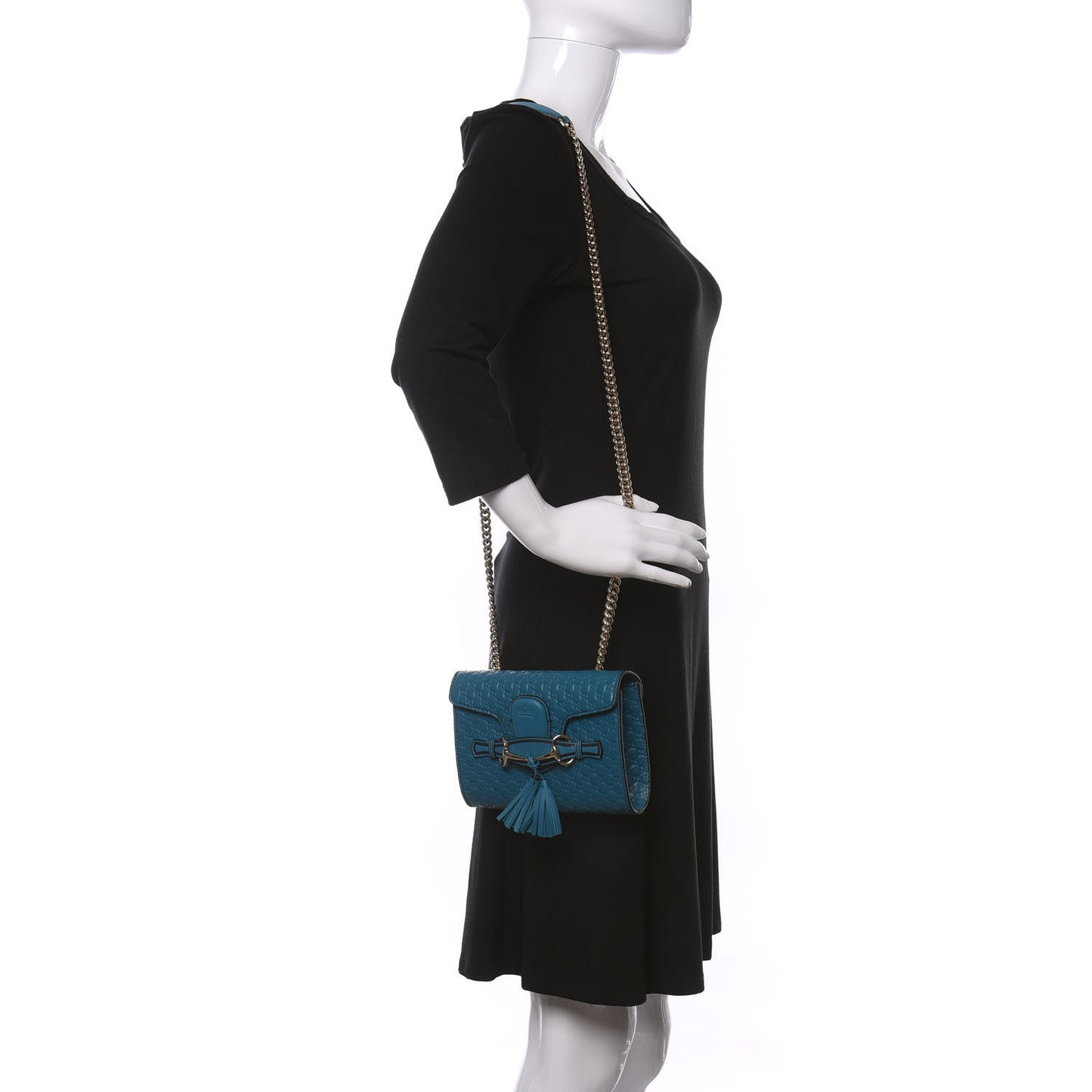 Microguccissima Mini Emily Shoulder Bag Deep Cobalt