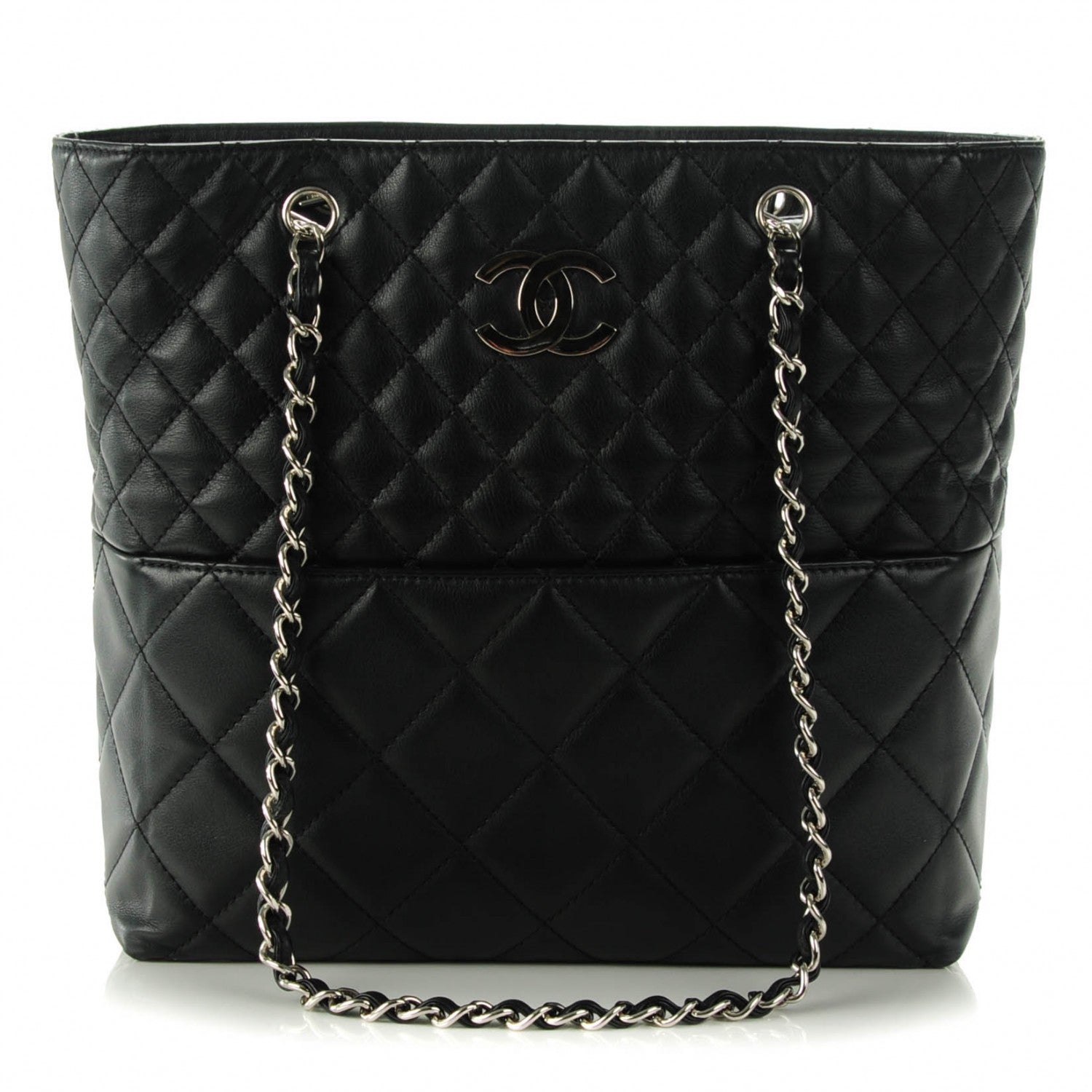 Chanel Calfskin Quilted In the Business North South Tote Black 1 of 7
