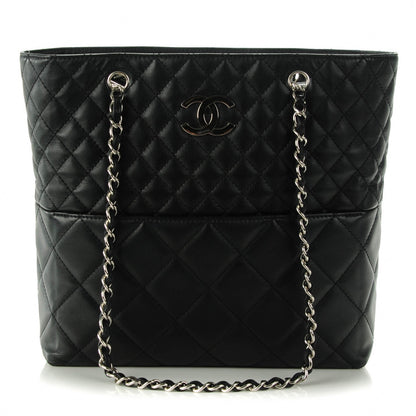 Chanel Calfskin Quilted In the Business North South Tote Black 1 of 7