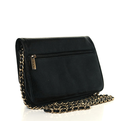 Chanel Caviar Timeless CC Wallet On Chain WOC Black 3 of 8