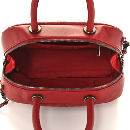 Chanel Caviar Quilted Small Coco Handle Bowling Bag Red 5 of 10