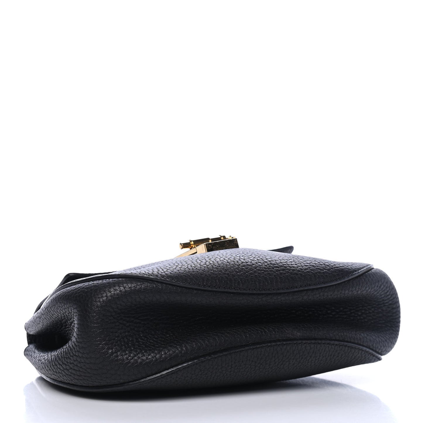 Grained Lambskin Drew Shoulder Bag Black