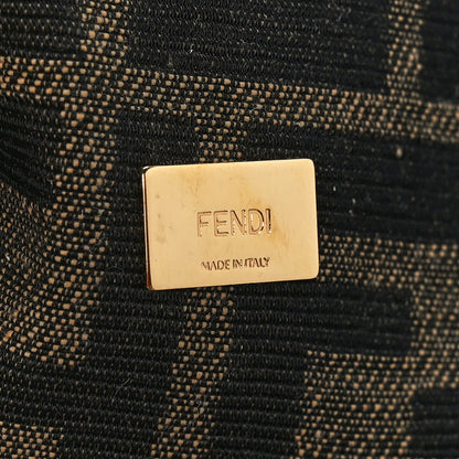 Fendi Fabric Jacquard FF 1974 Mini Baguette Tobacco Moro Black 6 of 12
