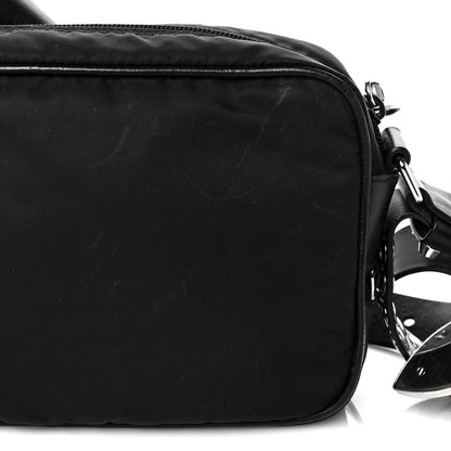 Prada Tessuto Nylon Studded New Vela Shoulder Bag Black Cromo 10 of 10