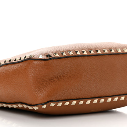 Valentino Garavani Pebbled Calfskin Small Rockstud Flip-Lock Messenger Bag Light Cuir 8 of 16