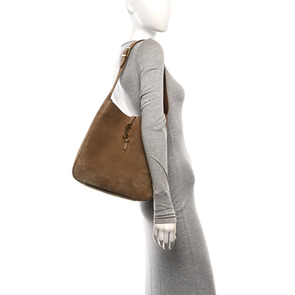 Saint Laurent Suede Large Le 5 A 7 Soft Hobo New Barley 2 of 10