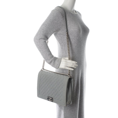 Chanel Iridescent Caviar Quilted Large Boy Flap Grey 2 of 7