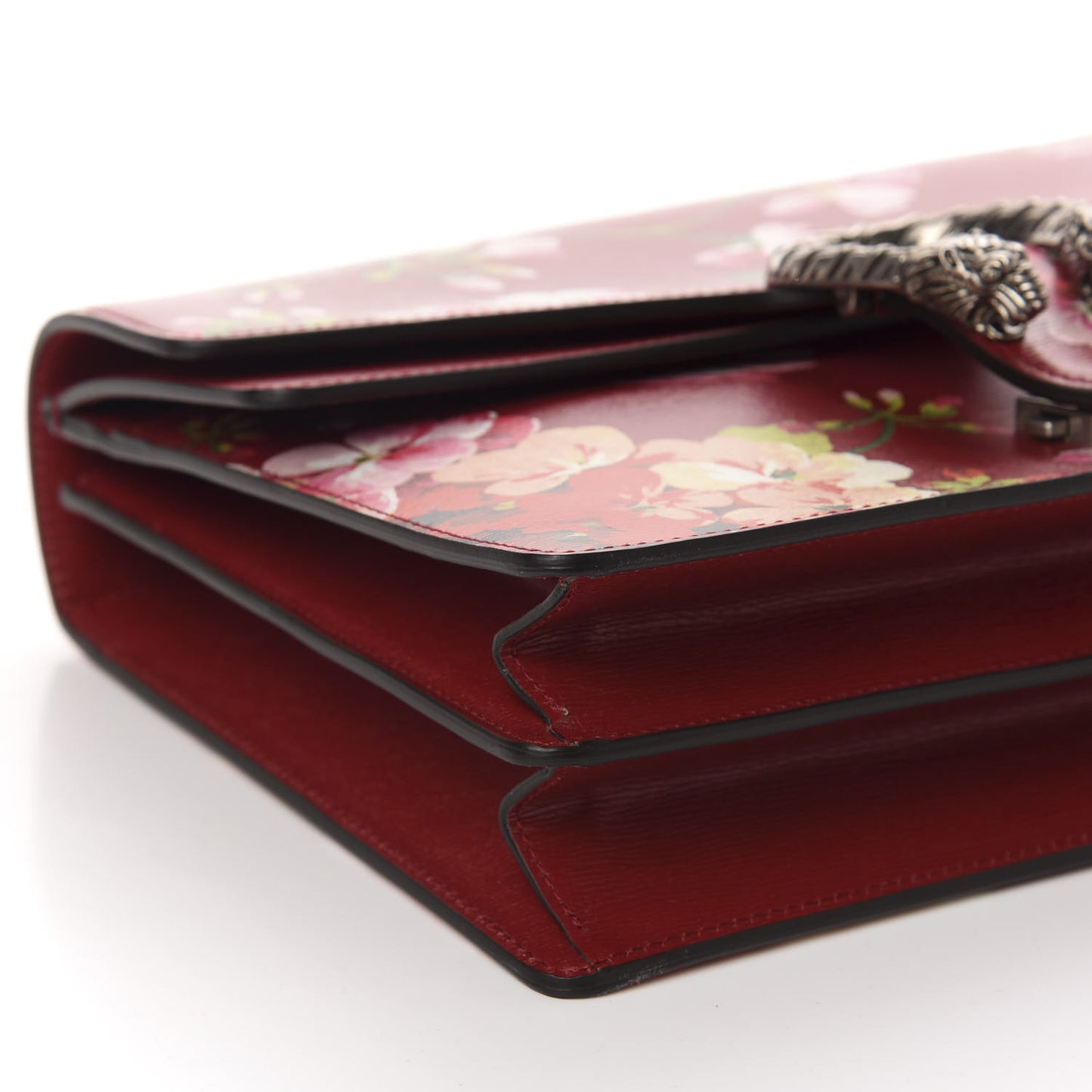 Calfskin Blooms Print Medium Dionysus Shoulder Bag Romantic Cherry Multicolor