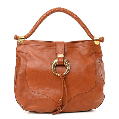 Jimmy Choo Calfskin Ruby Hobo Cognac 1 of 9