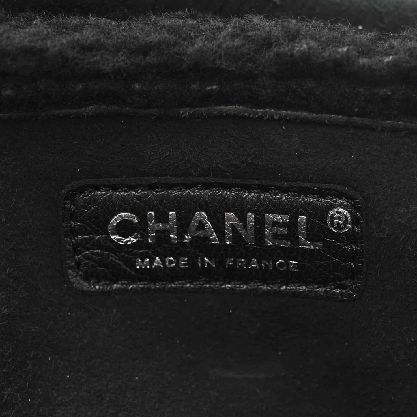 Suede Shearling Quilted Mademoiselle Flap Black