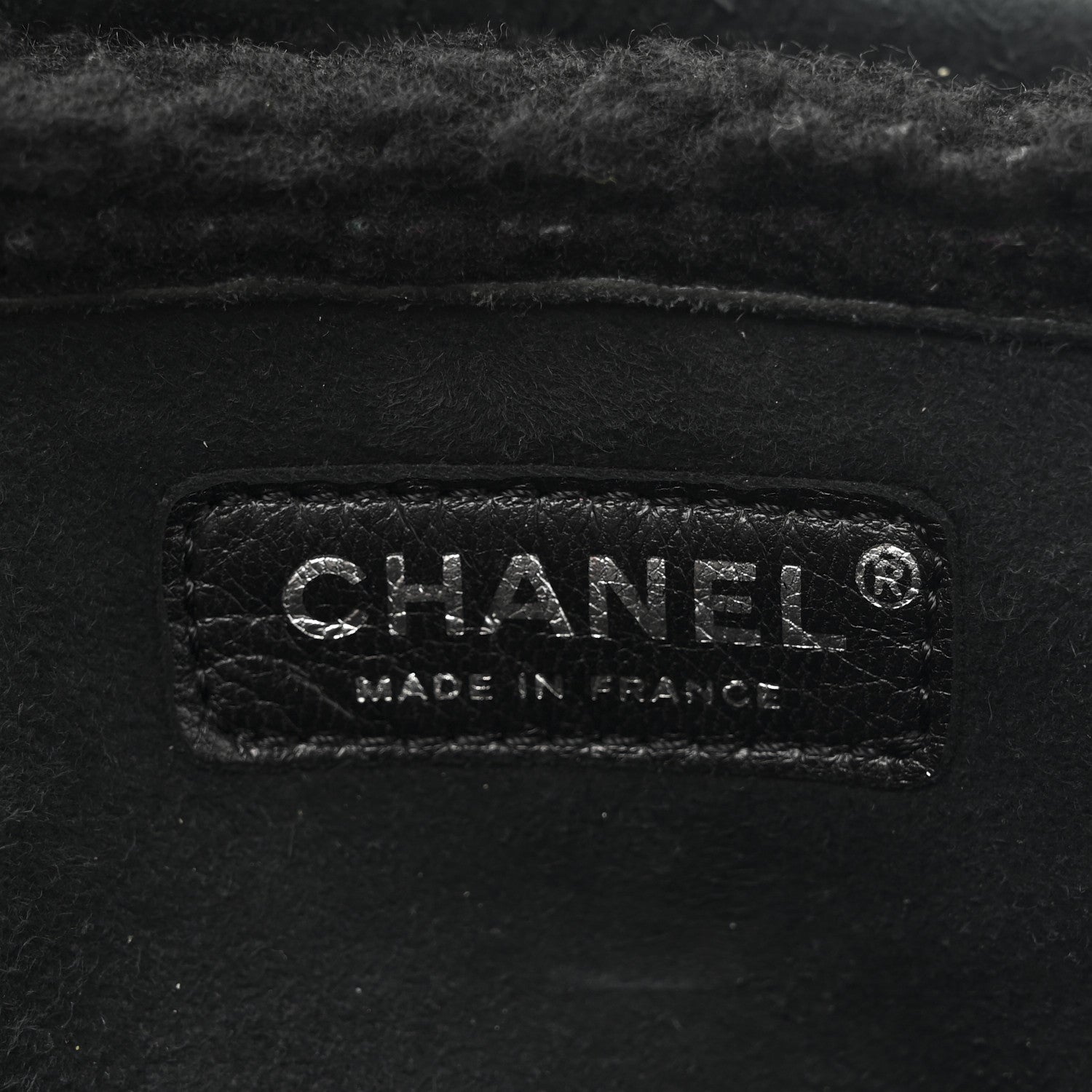 Chanel Suede Shearling Quilted Mademoiselle Flap Black 6 of 10