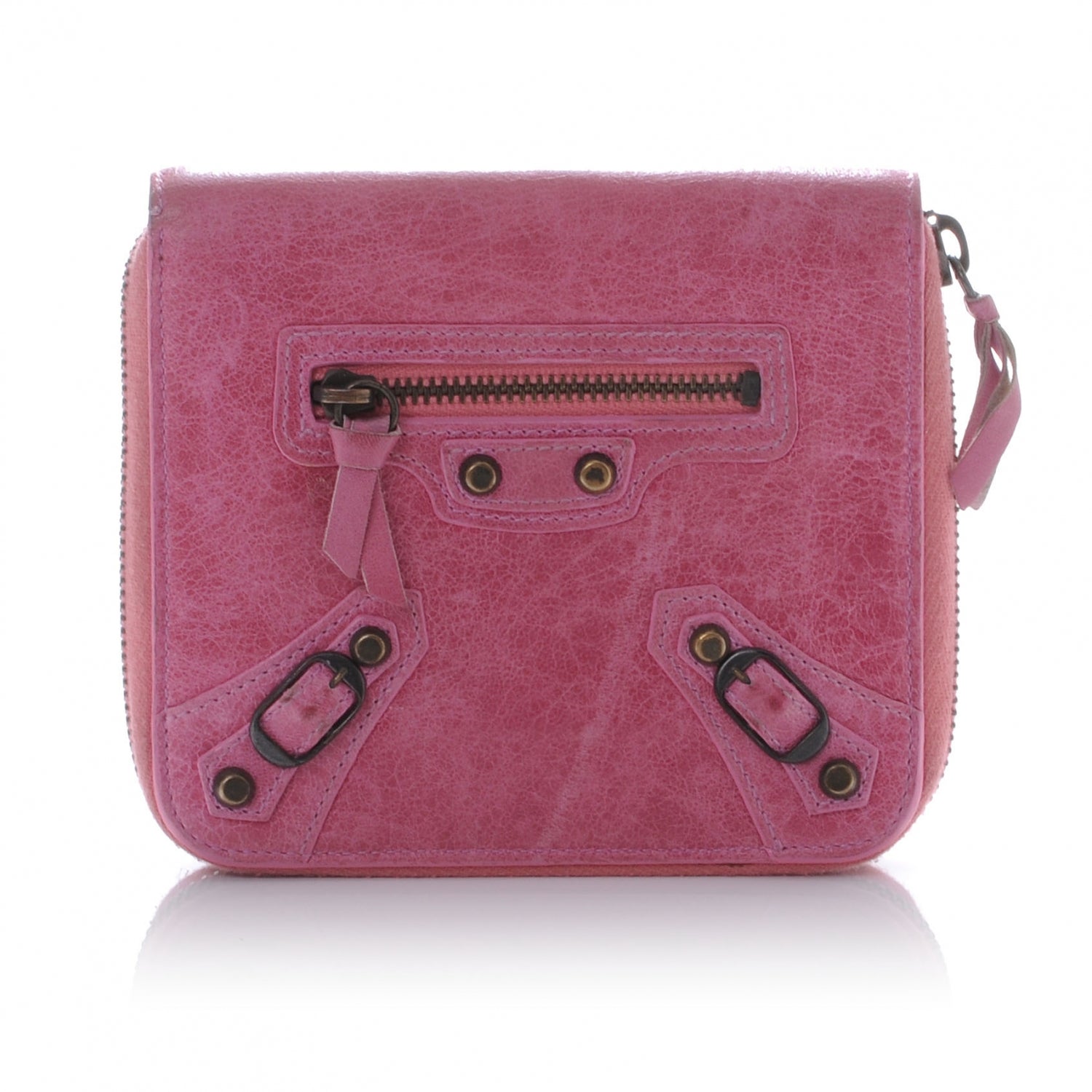 Balenciaga Chevre Motorcycle Compact Wallet Sorbet 1 of 6