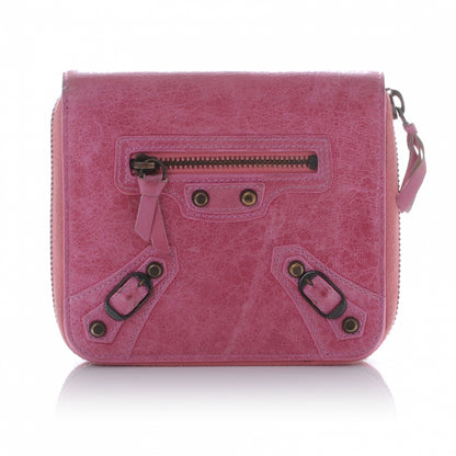 Balenciaga Chevre Motorcycle Compact Wallet Sorbet 1 of 6