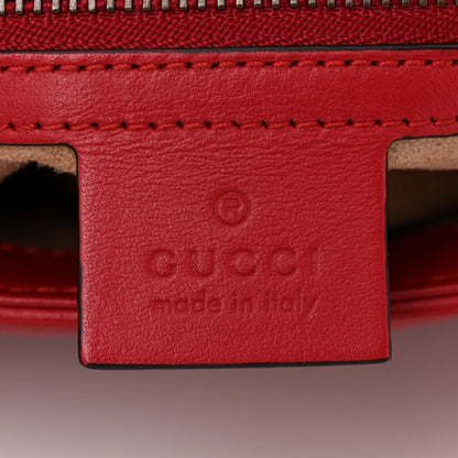 Gucci Calfskin Matelasse Small GG Marmont Shoulder Bag Hibiscus Red 6 of 11